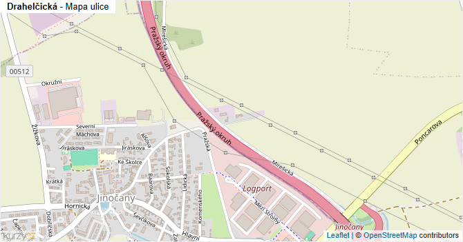 Drahelčická - mapa ulice