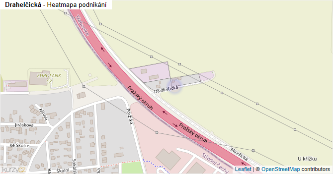 Drahelčická - mapa podnikání