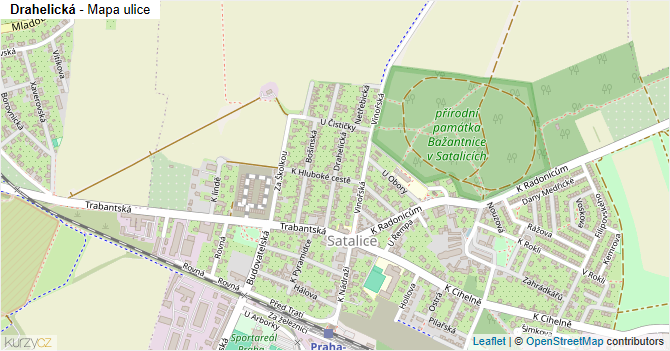 Drahelická - mapa ulice