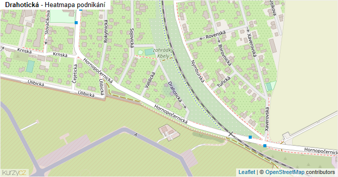 Drahotická - mapa podnikání
