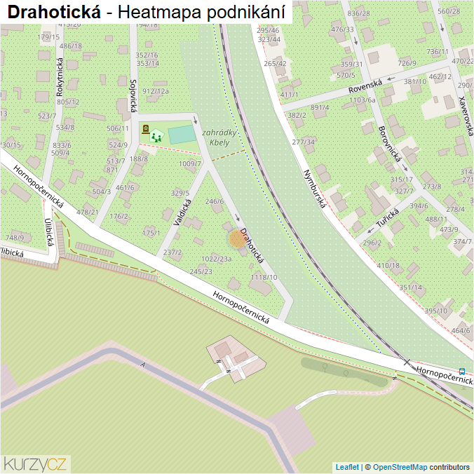Mapa Drahotická - Firmy v ulici.