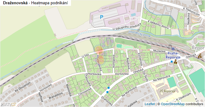 Draženovská - mapa podnikání