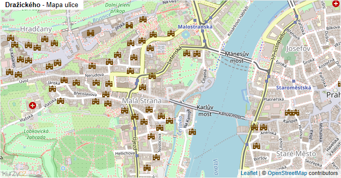 Dražického - mapa ulice