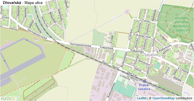 Dřevařská - mapa ulice