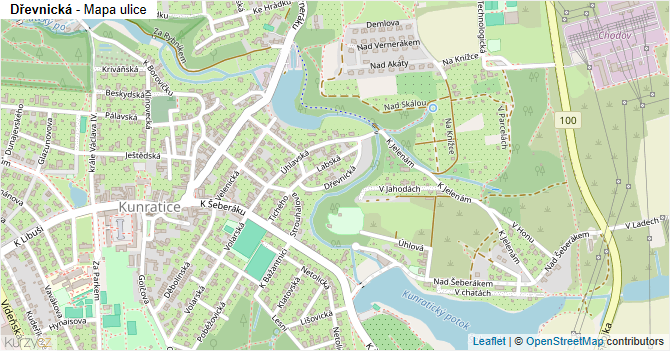 Dřevnická - mapa ulice