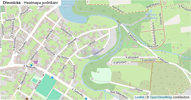 Dřevnická - mapa podnikání