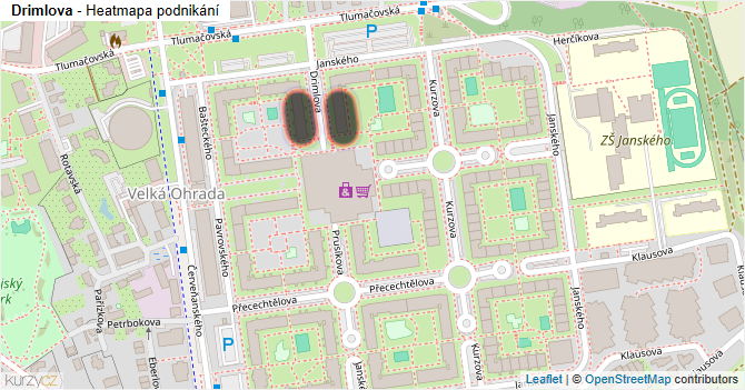 Drimlova - mapa podnikání