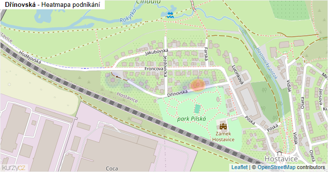 Dřínovská - mapa podnikání