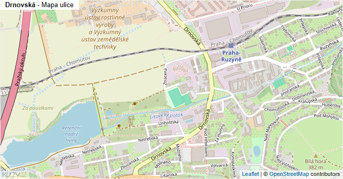 Drnovská - mapa ulice