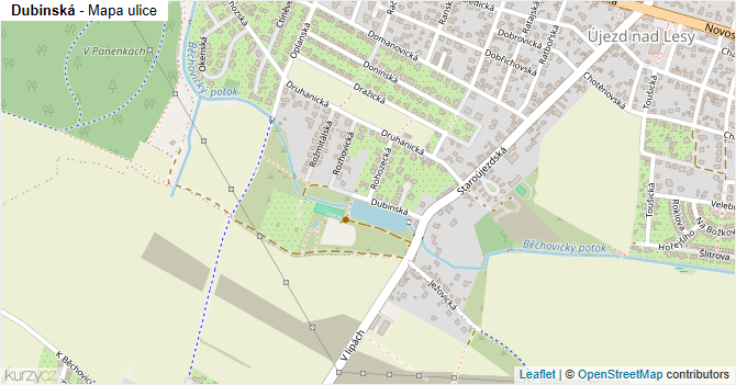 Dubinská - mapa ulice