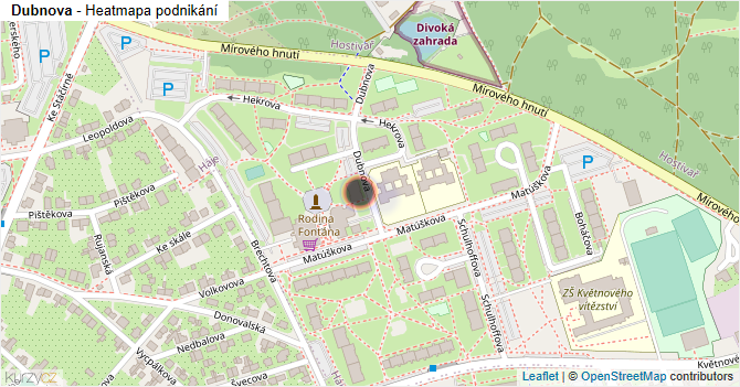 Dubnova - mapa podnikání