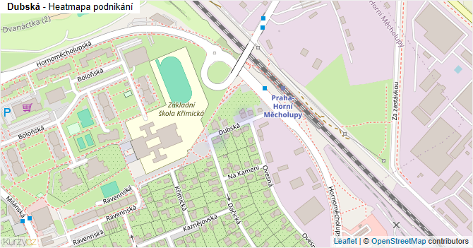 Dubská - mapa podnikání