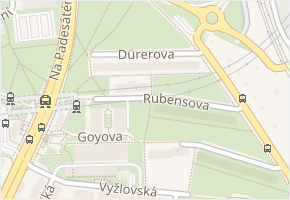 Dürerova v obci Praha - mapa ulice