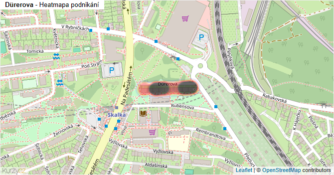 Dürerova - mapa podnikání