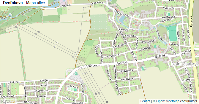 Dvořákova - mapa ulice