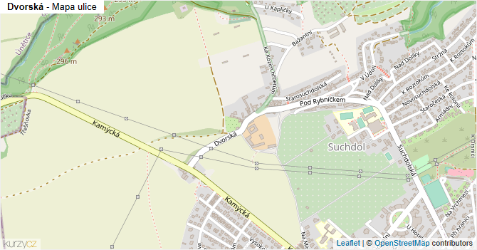 Dvorská - mapa ulice