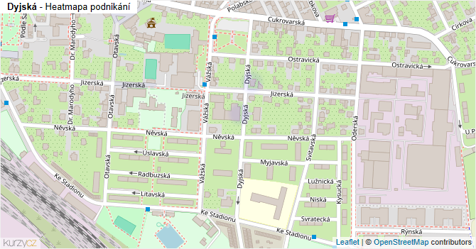 Dyjská - mapa podnikání