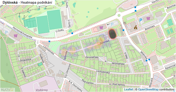 Dýšinská - mapa podnikání