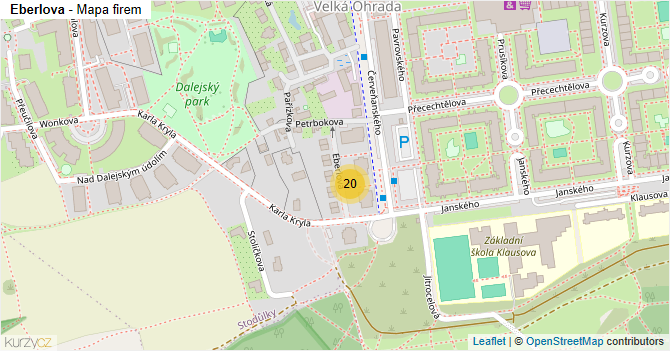 Eberlova - mapa firem