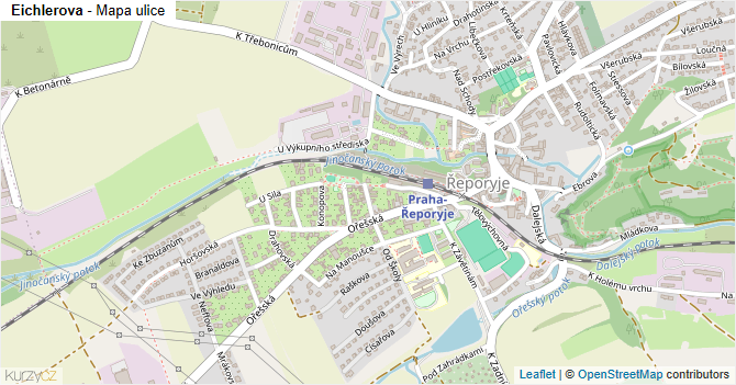 Eichlerova - mapa ulice