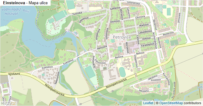Einsteinova - mapa ulice