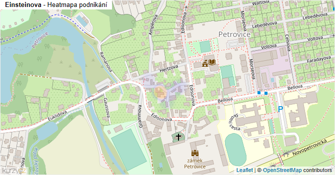Einsteinova - mapa podnikání