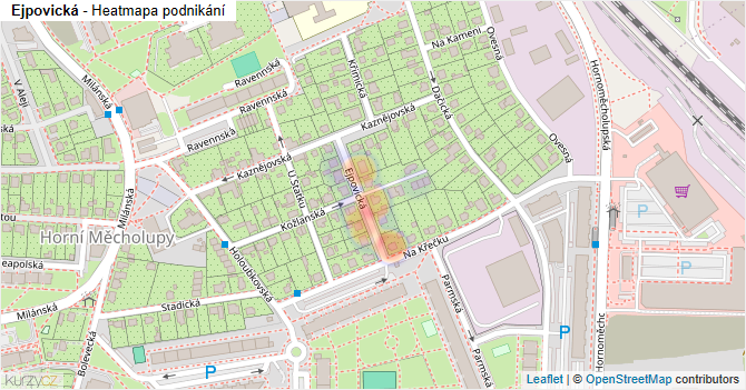 Ejpovická - mapa podnikání