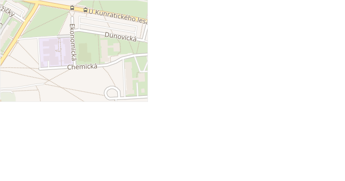 Ekonomická v obci Praha - mapa ulice