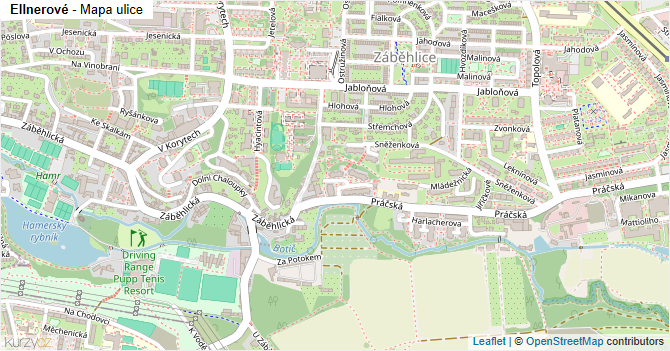 Ellnerové - mapa ulice