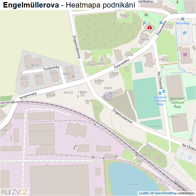 Mapa Engelmüllerova - Firmy v ulici.