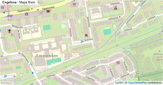 Engelova - mapa firem