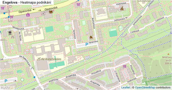 Engelova - mapa podnikání