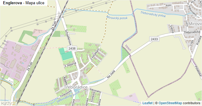 Englerova - mapa ulice