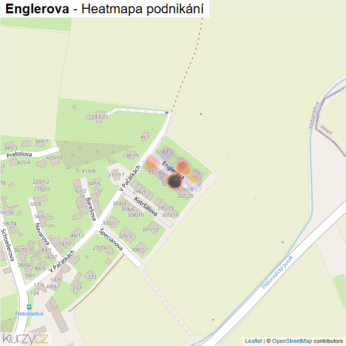 Mapa Englerova - Firmy v ulici.