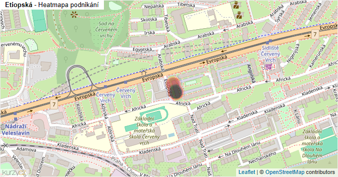 Etiopská - mapa podnikání