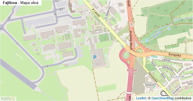 Fajtlova - mapa ulice