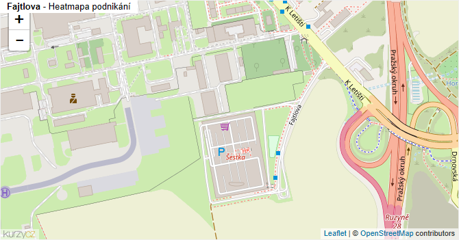Fajtlova - mapa podnikání