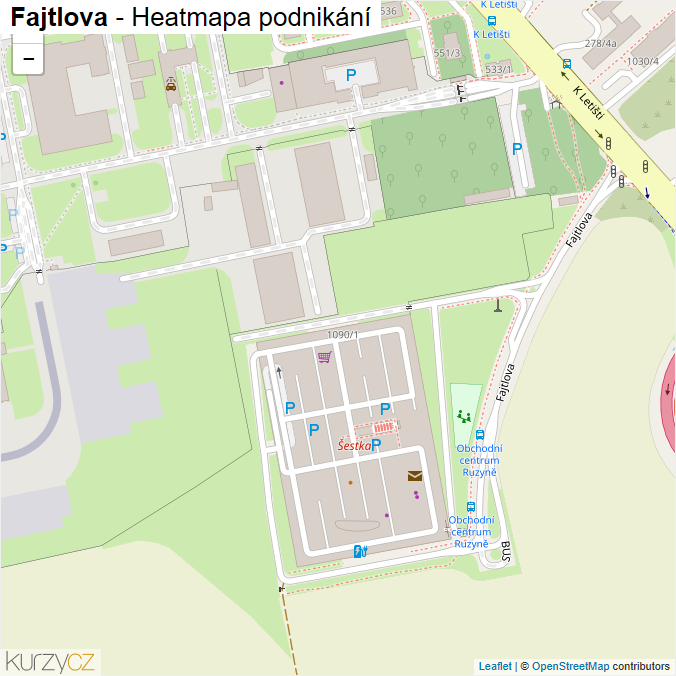 Mapa Fajtlova - Firmy v ulici.