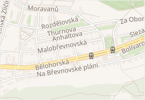 Falcká v obci Praha - mapa ulice