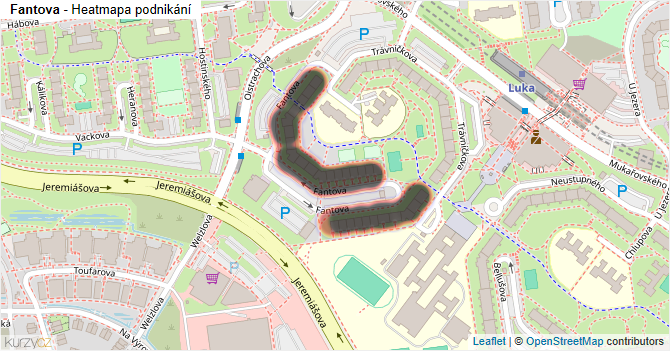 Fantova - mapa podnikání