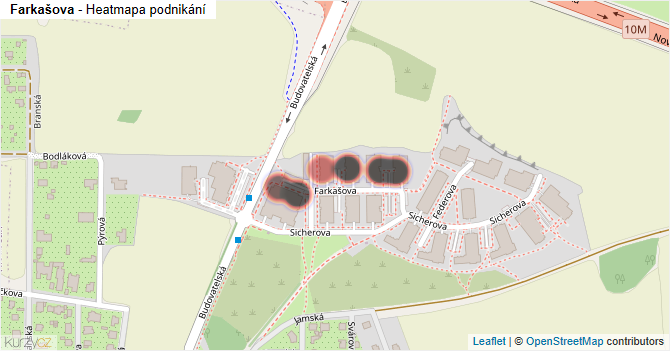 Farkašova - mapa podnikání