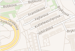 Fejfarova v obci Praha - mapa ulice
