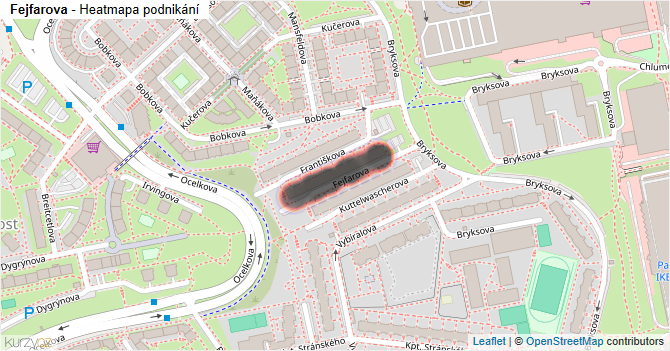 Fejfarova - mapa podnikání