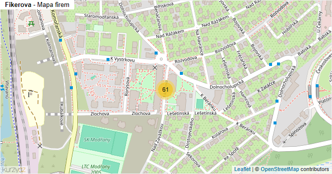 Fikerova - mapa firem