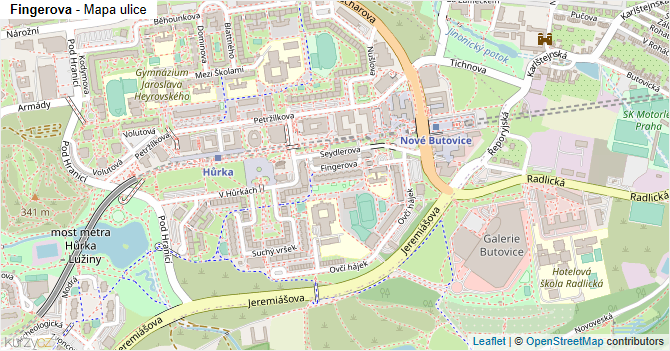 Fingerova - mapa ulice