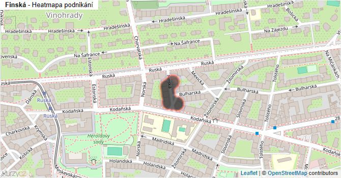Finská - mapa podnikání