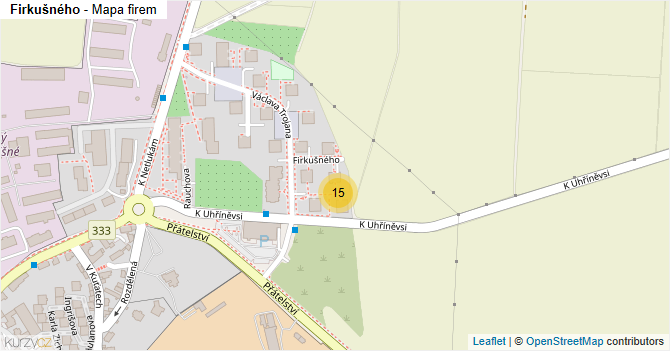 Firkušného - mapa firem