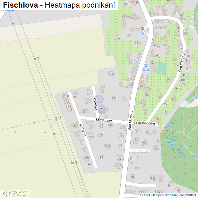 Mapa Fischlova - Firmy v ulici.