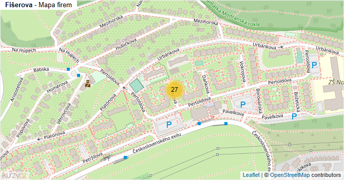 Fišerova - mapa firem