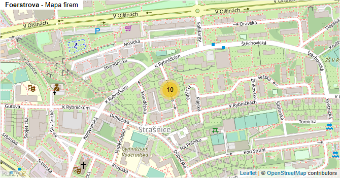 Foerstrova - mapa firem